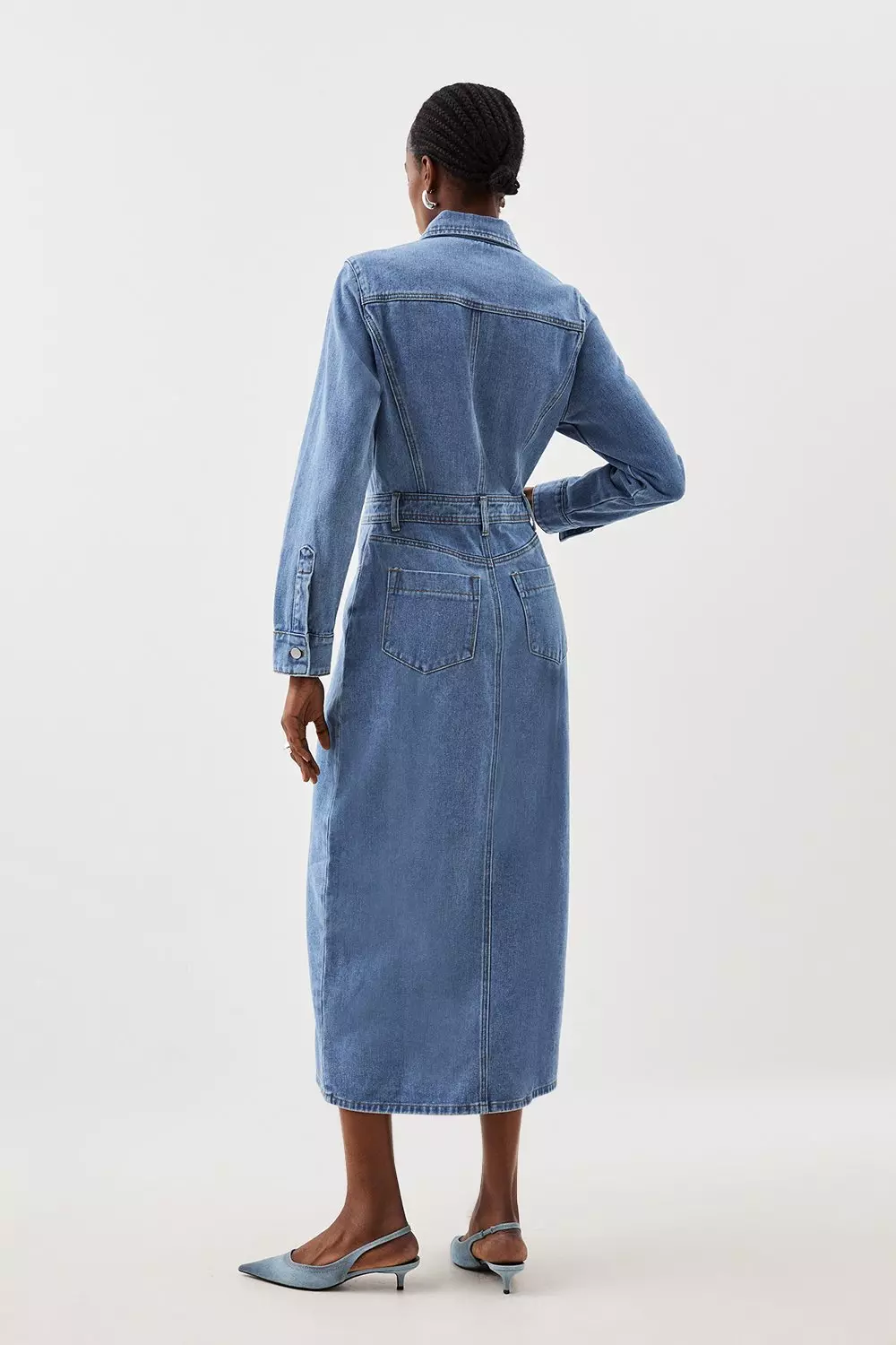 Jeans dress long sleeve hotsell